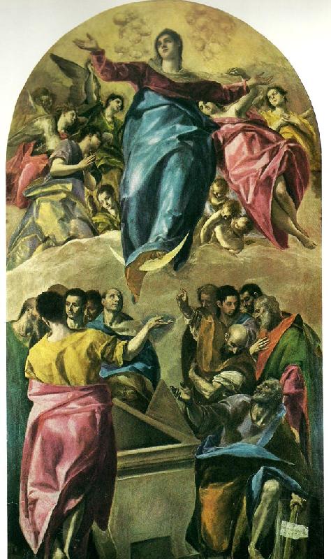 El Greco assumption of the virgin oil painting image